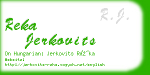 reka jerkovits business card